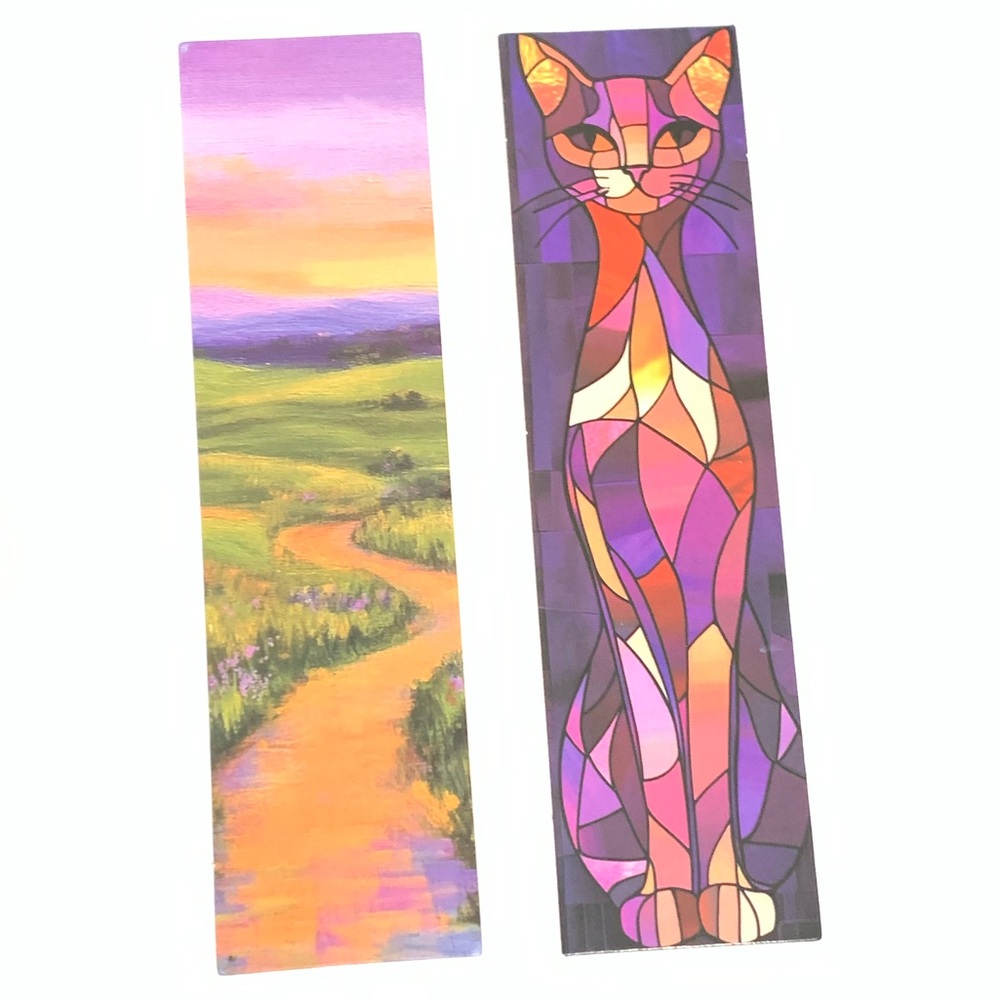 New Colorful Cat and Landscape Bookmarks